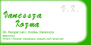 vanessza kozma business card